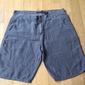 John varvatos linen grey shorts